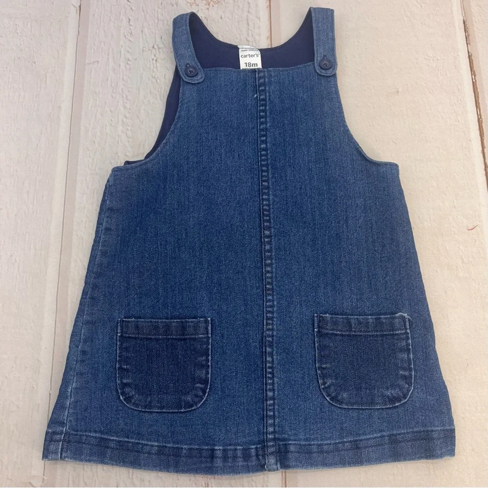Baby 3-Piece Tee &‎ Chambray Jumper Set SIZE 18M